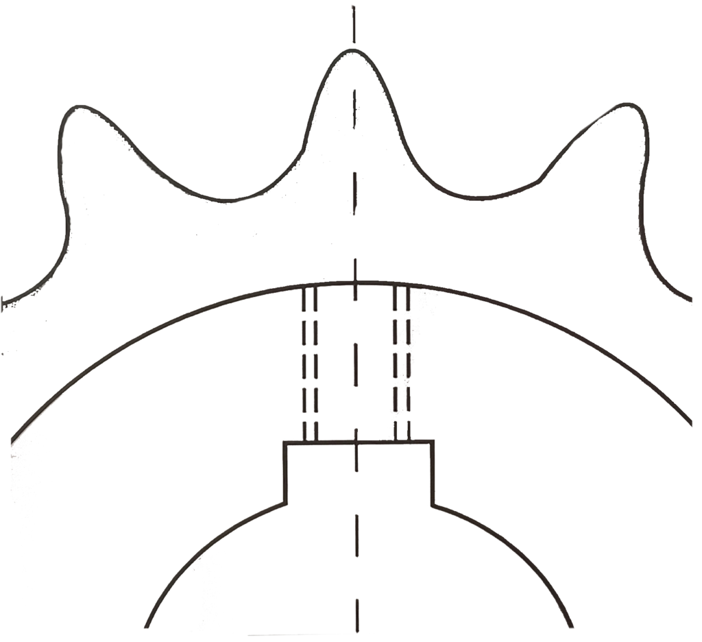 Sprocket đã hoàn thành lỗ khoan Duplex