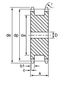 Kettenrad Doppel Simplex